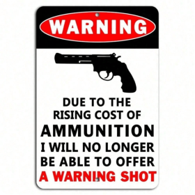 CIFbuy Vintage Metal Ammo Warning Sign Wall Decor for Home (TikTok, temu pick-up service)