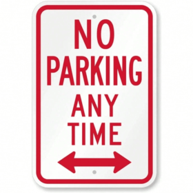 CIFbuy No Parking Sign Anytime Outdoor Use Essential for Traffic Areas Metal Material (TikTok, temu pick-up service)