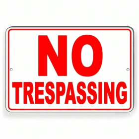 CIFbuy Vintage Metal No Trespassing Sign (TikTok, temu pick-up service)