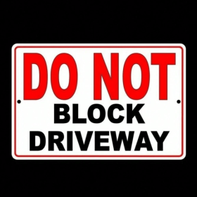 CIFbuy Rust Proof Do Not Block Driveway Sign Durable Metal All Weather for Beachside Ports (TikTok, temu pick-up service)