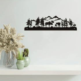CIFbuy Deer Metal Wall Art for Living Room Home Decor Holiday Gift(TikTok, temu pick-up service)