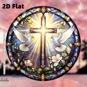 CIFbuy Colorful Acrylic Cross Window Hanging Decor for Home Indoor Outdoor Ornament Atmosphere Pendant(TikTok, temu pick-up service)