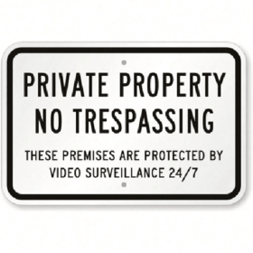 CIFbuy Private Property Sign Weatherproof Metal No Trespassing Sign 8X12 Inches (TikTok, temu pick-up service)