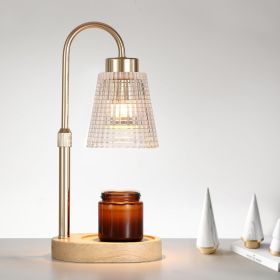 Gold Candle Warmer Lamp with Timer and Dimmer,Fragrance Electric Wax Melt Warmer with 2 Bulbs,Scented Jar Lamp