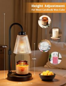 Warmer Lamp with Timer, Dimmable Candle Warmer for Jar Candles, Height Adjustable Wax Melts Warmer, Birthday Gifts for Women Mom