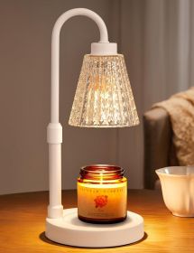 White Crystal Candle Warmer Lamp with Timer, Dimmable Candle Warmer for Jar Candles, Height Adjustable Wax Melts Warmer, Birthday Gifts for Women