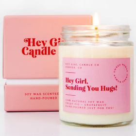 Hug in A Jar Candles Gifts for Women Thinking of You Gift Candles Sweet Fig Grapefruit 13 oz Long Lasting 60 80 Hour Burn Aromatherapy with Gift
