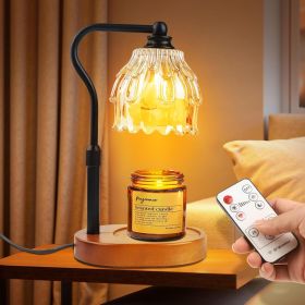 Candle Warmer Lamp with Timer and Wireless Remote Control, Dimmable Candle Warmer for Jar Candles, Height Adjustable Wax Melts Warmer (Color: Champagne)